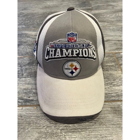 Superbowl XL Champions‎ Pittsburgh Steelers Cap Hat Reebok 40th Anniversary NFL - Picture 11 of 12